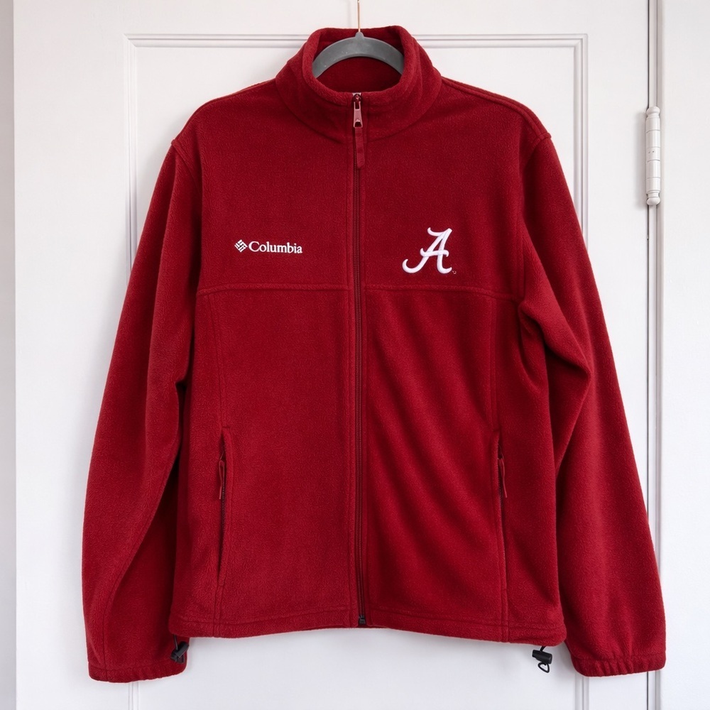 Columbia Alabama Crimson Tide Fleece Jacket Full Zip Red Women’s Medium EUC